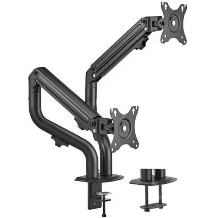 Aisens Soporte de Mesa ECO para 2 Monitores 17-32 Pulgadas, Negro